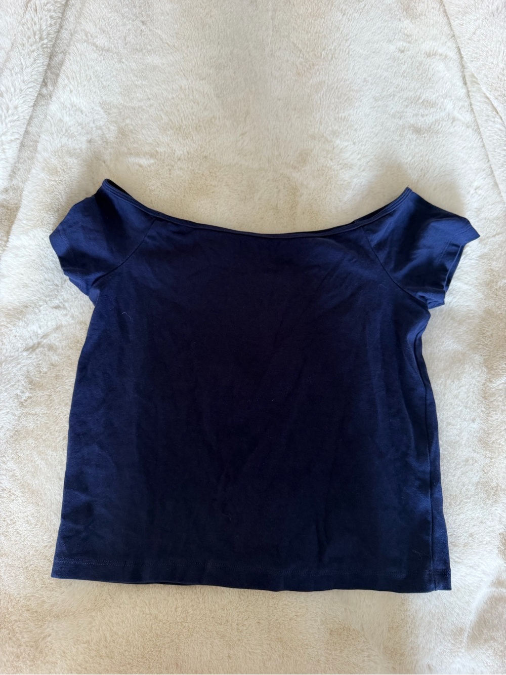 Women’s Off-Shoulder Navy Top